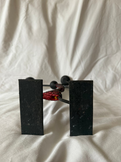 Iron dancing figure double candle holder, view 4