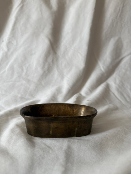 Oval brass dish