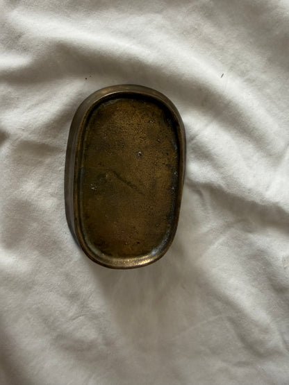 Oval brass dish, view 3