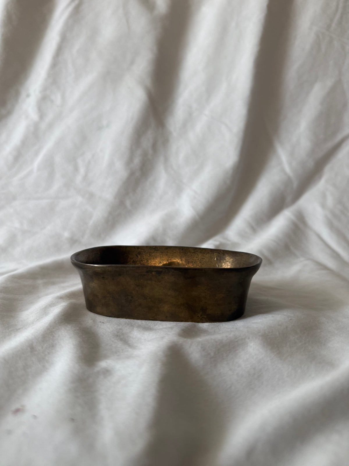 Oval brass dish, view 2