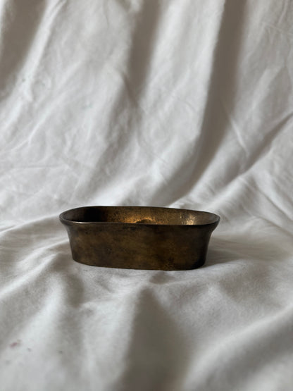 Oval brass dish, view 2