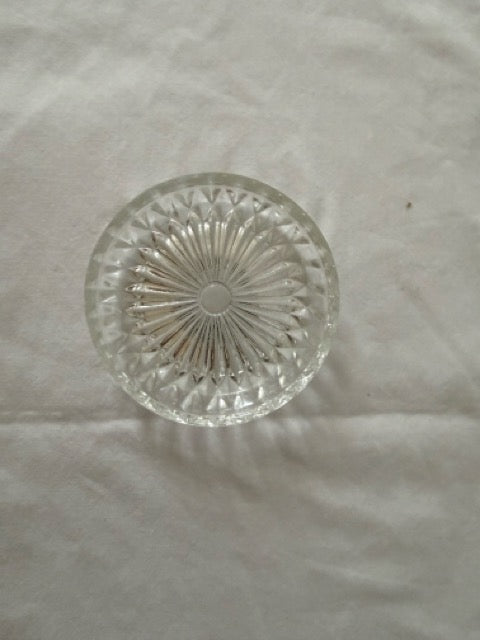 Pressed Glass Starburst Coaster Dish