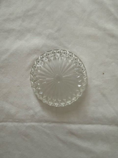 Pressed Glass Starburst Coaster Dish