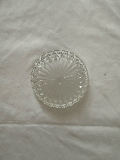 Pressed Glass Starburst Coaster Dish