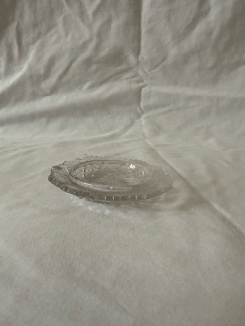 Scalloped Pressed Glass Dish