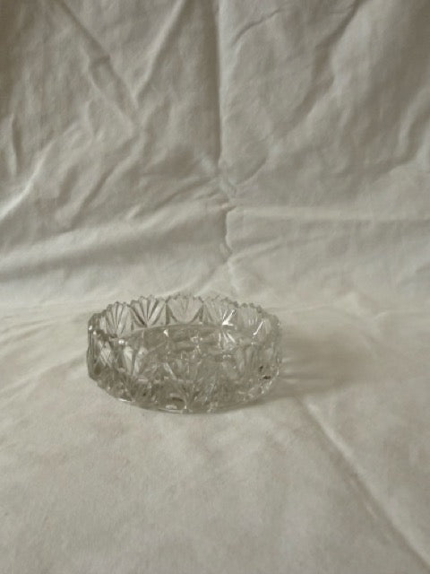 Pressed Glass Star Pattern Dish
