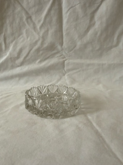 Pressed Glass Star Pattern Dish