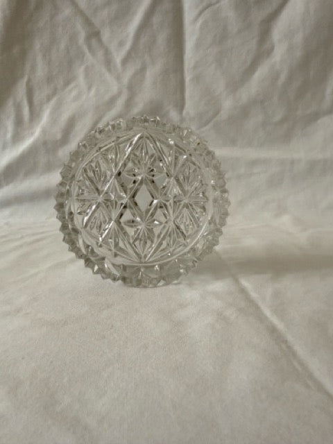 Pressed Glass Star Pattern Dish