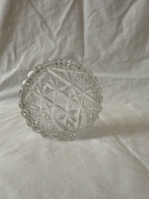 Pressed Glass Star Pattern Dish