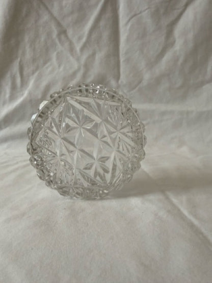 Pressed Glass Star Pattern Dish