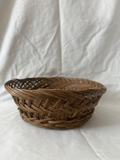 Round Braided Rattan Basket