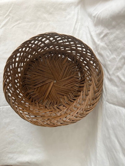 Round Braided Rattan Basket