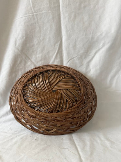 Rattan Bread Basket with Braided Handles