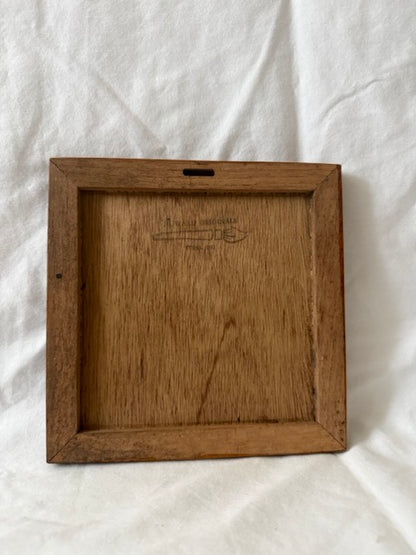 Hand-Painted Crab Tile in Wood Frame, Signed 1977
