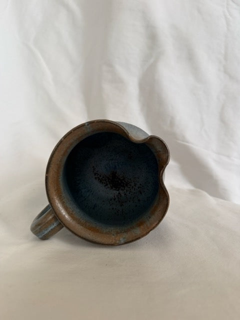 Blue Stoneware Creamer Pitcher
