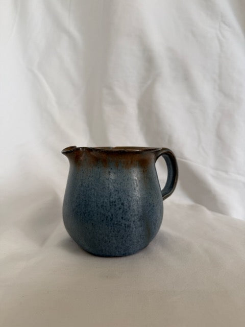 Blue Stoneware Creamer Pitcher