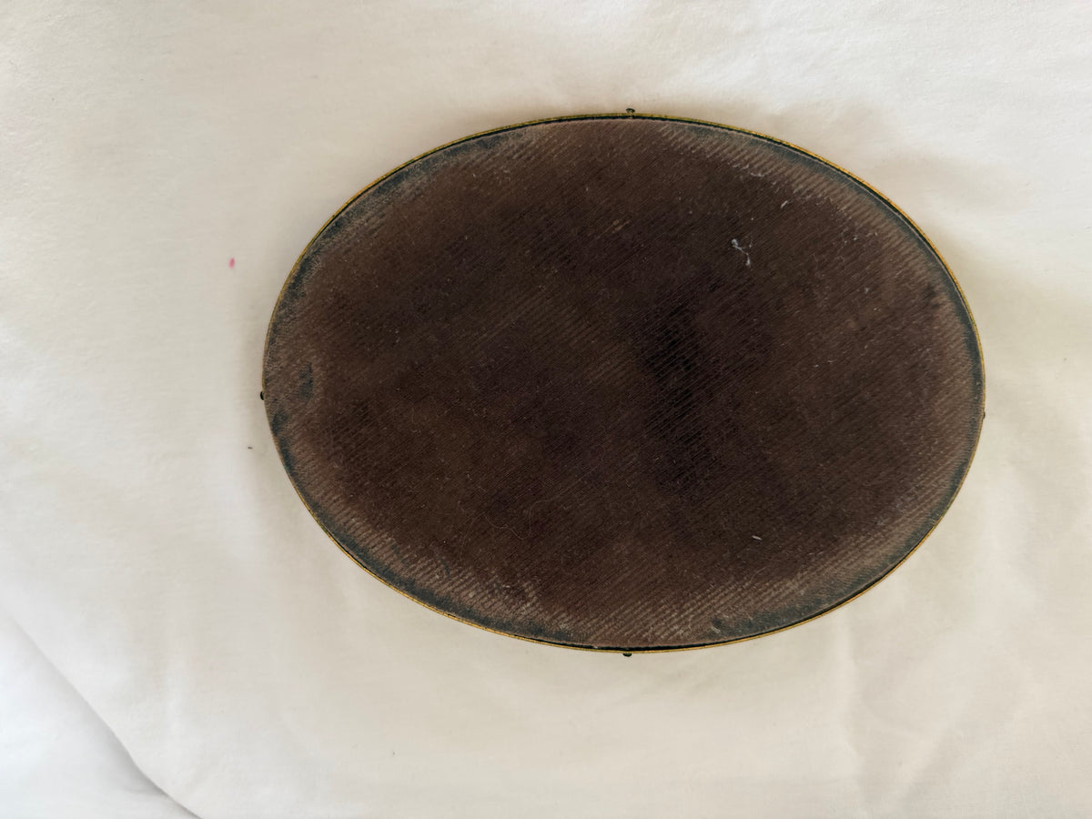 Oval Gold Filigree Mirrored Vanity Tray