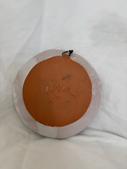Studio Pottery Seashell Wall Plate, Signed 2001