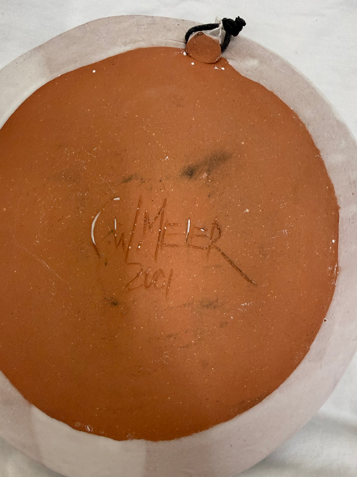 Studio Pottery Seashell Wall Plate, Signed 2001