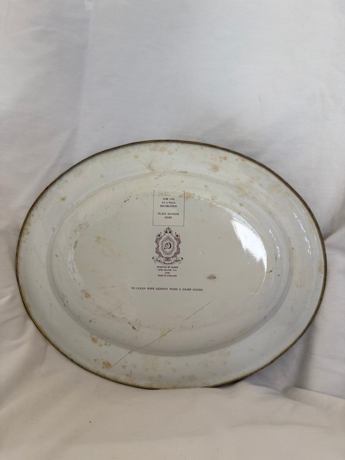 Daher Decorated Ware Oval Tin Tray, England