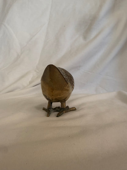 Large Solid Brass Goose, Head Down