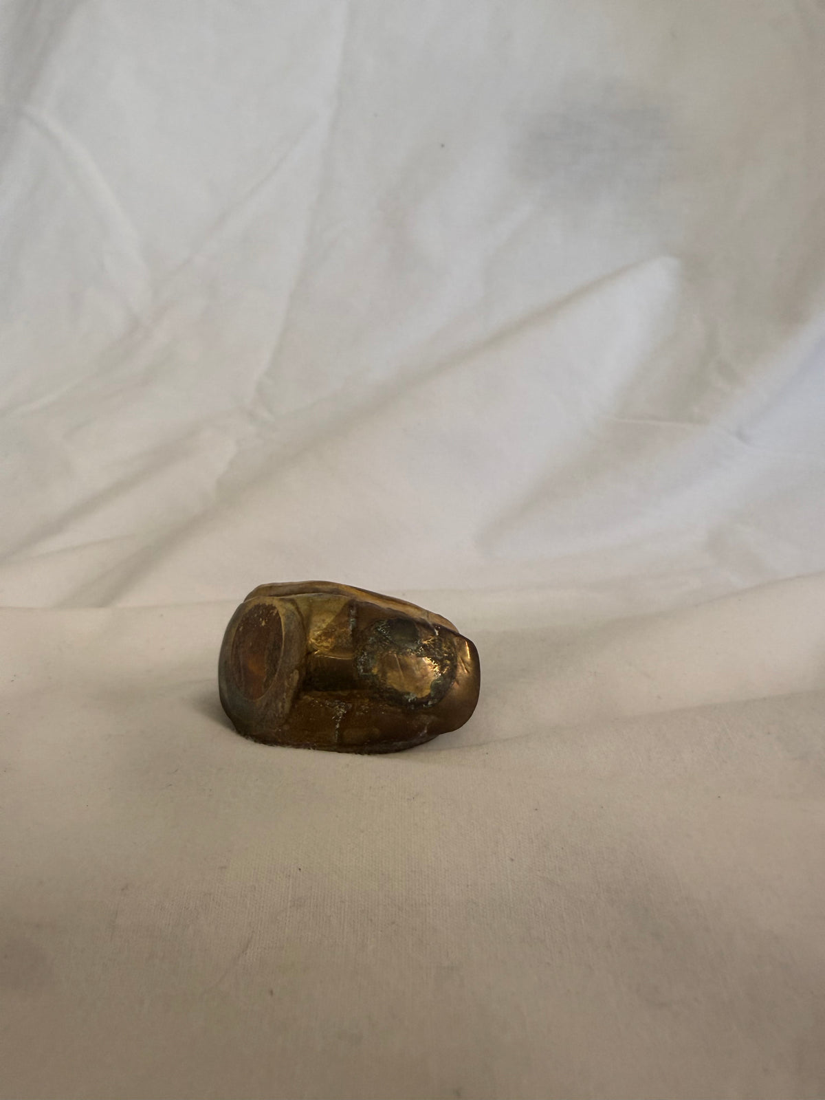 Small Solid Brass Swimming Duck