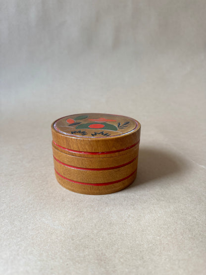 Vintage Nesting Set of Wooden Cactus-Motif Coasters