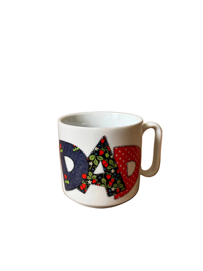 Vintage "DAD" Patchwork Print Mug
