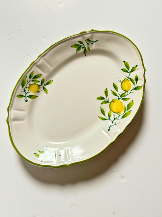 Italian Hand Painted Lemon Serving Platter