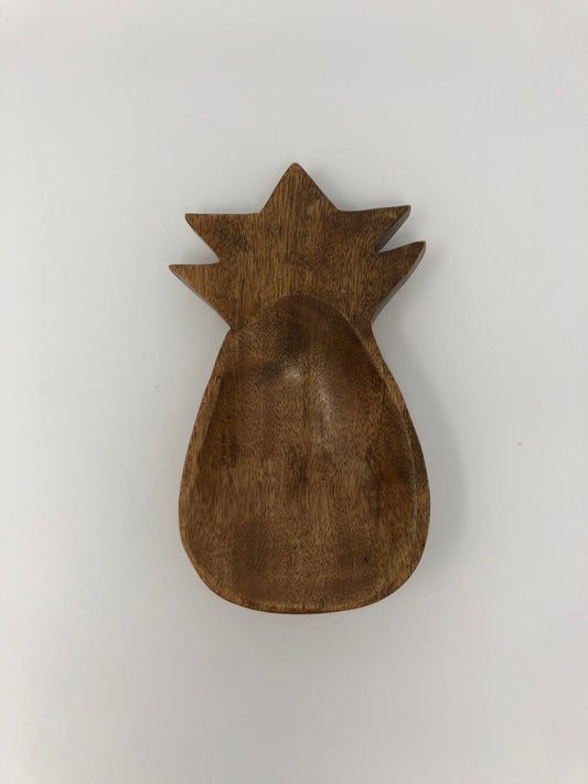 Vintage Handcarved Wooden Pineapple Dishes (set of 4)