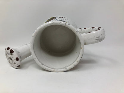 Vintage Speckled Watering Can Planter