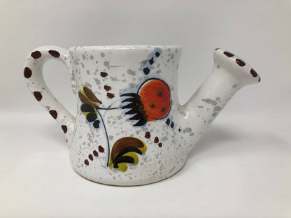 Vintage Speckled Watering Can Planter