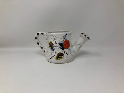 Vintage Speckled Watering Can Planter